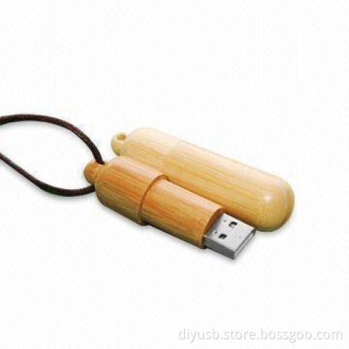 Bamboo Kolt Style USB Flash Drives with 64MB to 32GB Memory Capacity and 7Mbps Writing Speed